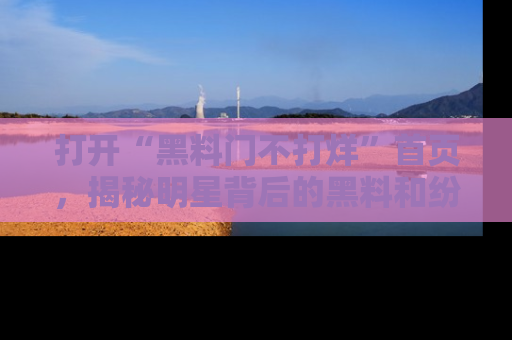 打开“黑料门不打烊”首页,揭秘明星背后的黑料和纷争真相!