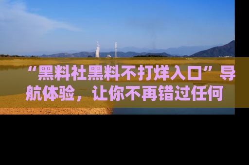 “黑料社黑料不打烊入口”导航体验,让你不再错过任何精彩黑料