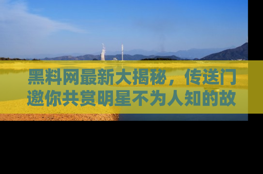 黑料网最新大揭秘，传送门邀你共赏明星不为人知的故事！