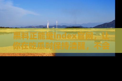 黑料正能量index官网，让你在吃瓜时保持清醒，不会轻易迷路