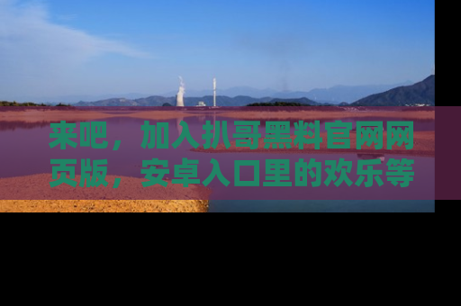 来吧,加入扒哥黑料官网网页版,安卓入口里的欢乐等着你!